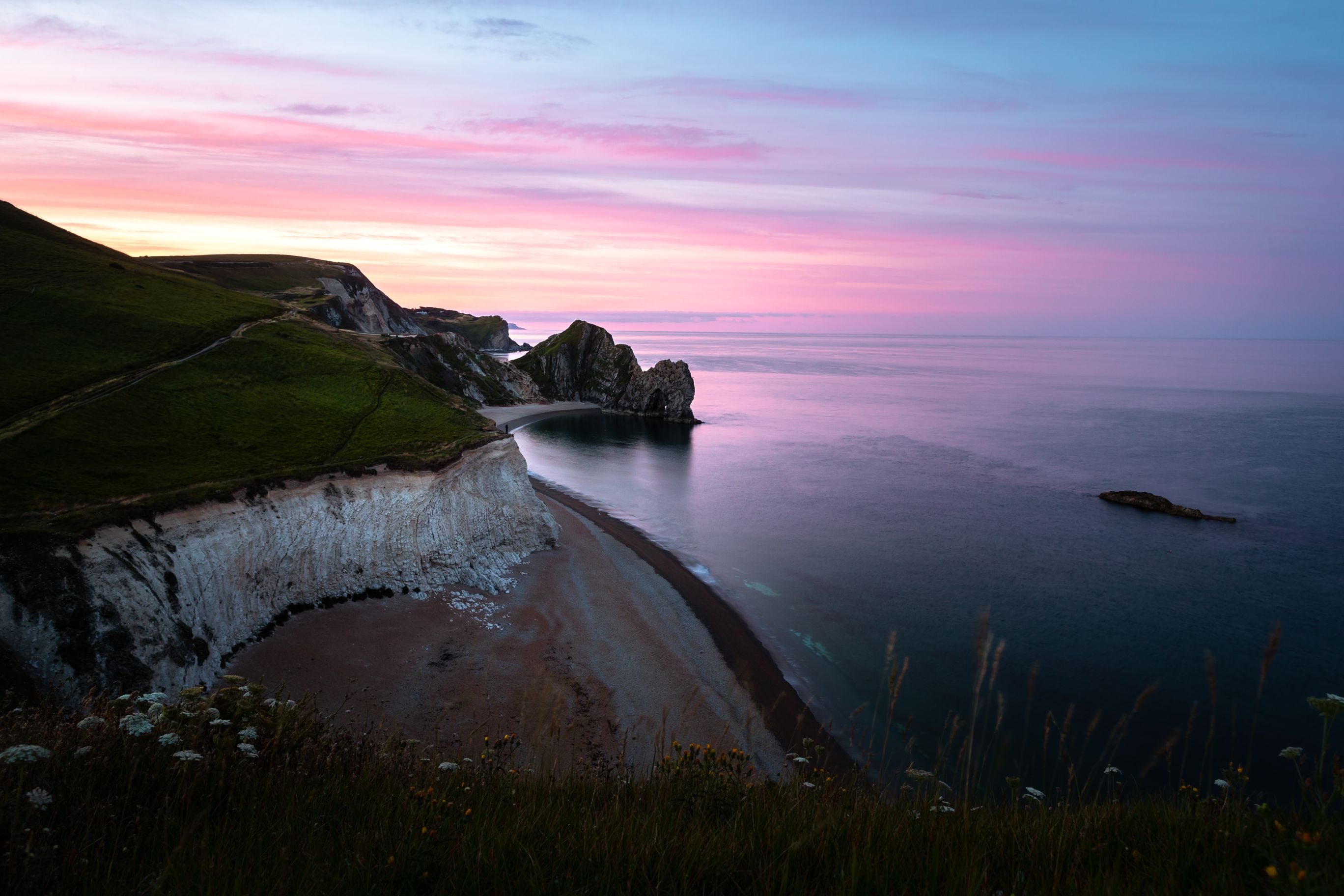 Sunset landscape at the beach.
